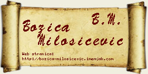 Božica Milošičević vizit kartica